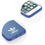 Adidas originálny kryt s logom a s koženým povrchom pre iPhone 6 / 6S / 7 / 8 / SE (2020/2022) - modrý
