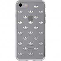 Adidas originálny číry kryt s logom pre iPhone 6 / 6S / 7 / 8 / SE (2020/2022) - strieborný