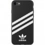 Adidas originálny kryt s koženým povrchom pre iPhone 6 / 6S / 7 / 8 / SE (2020/2022) - čierny