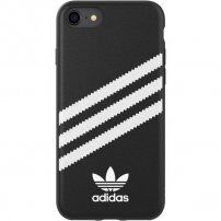 Adidas originálny kryt s koženým povrchom pre iPhone 6 / 6S / 7 / 8 / SE (2020/2022) - čierny