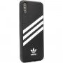 Adidas originálny kryt s koženým povrchom pre iPhone 6 / 6S / 7 / 8 / SE (2020/2022) - čierny