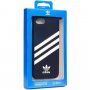 Adidas originálny kryt s koženým povrchom pre iPhone 6 / 6S / 7 / 8 / SE (2020/2022) - čierny