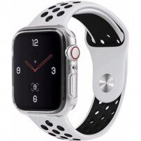Uniq Glase Slim puzdro z mäkkého plastu pre Apple Watch 44 mm - transparentný