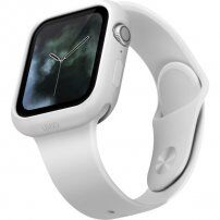 Uniq Lino silikónové puzdro pre Apple Watch 40 mm - biele