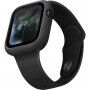 Uniq Lino silikónové puzdro pre Apple Watch 44mm - čierne