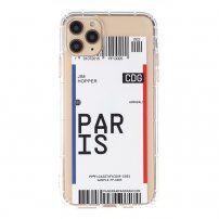 Kryt z mäkkého plastu so vzorom letenky pre iPhone 11 Pro Max - Paríž