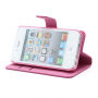Magnetické puzdro / kryt so stojančekom a&nbsp;slotmi na karty pre Apple iPhone 4 / 4S - ružové