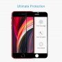 Tvrdené sklo 2,5D cez celý displej pre iPhone SE (2020/2022) - čierny rámček