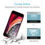 Tvrdené sklo 2,5D cez celý displej pre iPhone SE (2020/2022) - čierny rámček