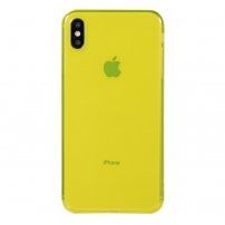 Transparentný kryt z mäkkého plastu pre iPhone XS Max - žltý