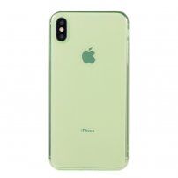 Transparentný kryt z mäkkého plastu pre iPhone XS Max - zelený
