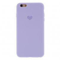 Silikónový kryt so srdiečkom pre iPhone 6 / 6S - orgovánový