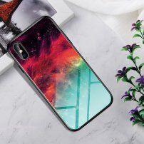 Kryt so sklenenou zadnou stranou pre iPhone XS Max - farebná hmlovina