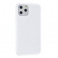 Lesklý kryt z mäkkého plastu pre iPhone 11 Pro Max - biely