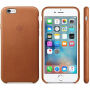 Originálny kožený kryt pre Apple iPhone 6S Plus – sedlovo hnedý