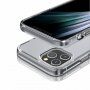 Transparentný kryt s ochranou fotoaparátu pre iPhone 12 mini - sivý