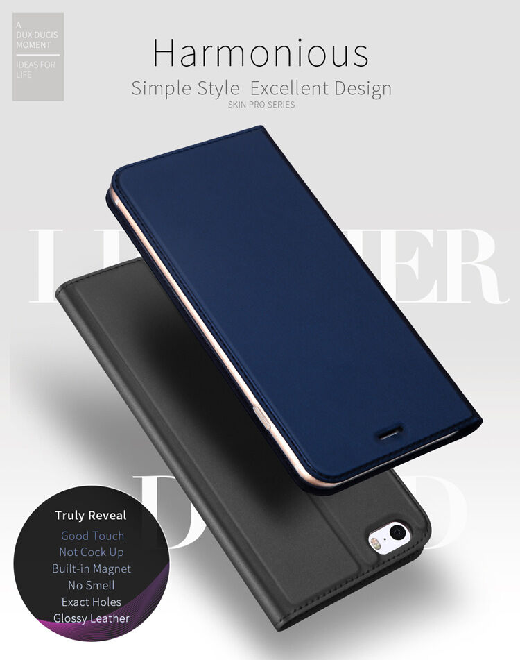 DUX DUCIS flipové puzdro pre iPhone 5 / 5S / SE (2016) - tmavomodré