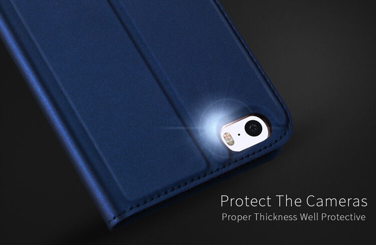 DUX DUCIS flipové puzdro pre iPhone 5 / 5S / SE (2016) - tmavomodré