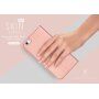 DUX DUCIS flipové puzdro pre iPhone 5 / 5S / SE (2016) - ružovo-zlaté