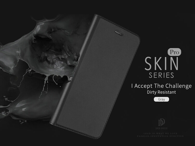 DUX DUCIS flipové puzdro pre iPhone 5 / 5S / SE (2016) - tmavosivé
