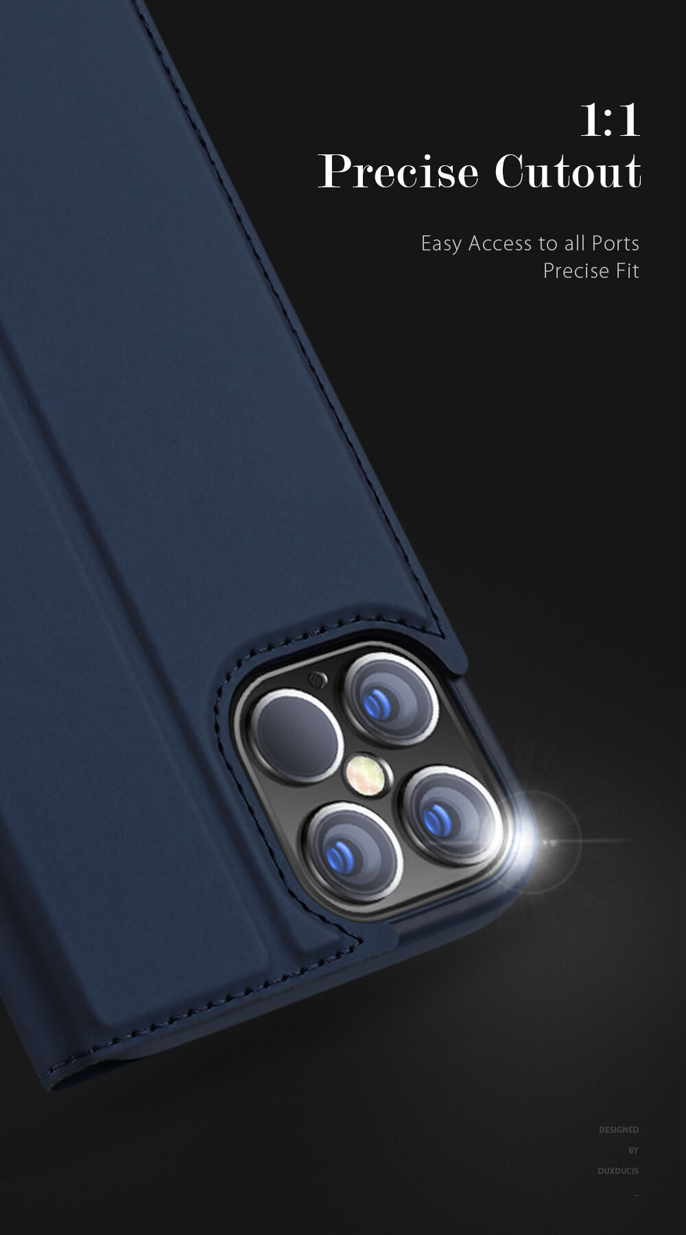DUX DUCIS flipové puzdro pre iPhone 12 Pro Max - čierne