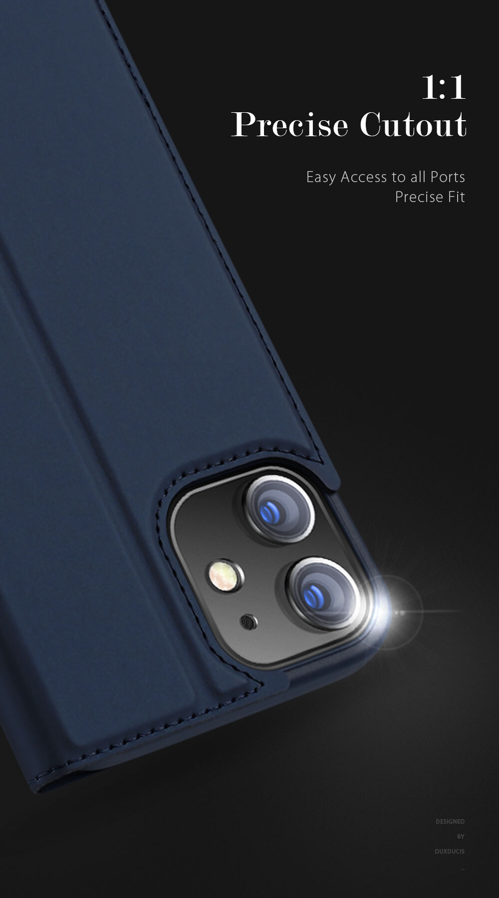 DUX DUCIS flipové puzdro pre iPhone 12 mini - čierne