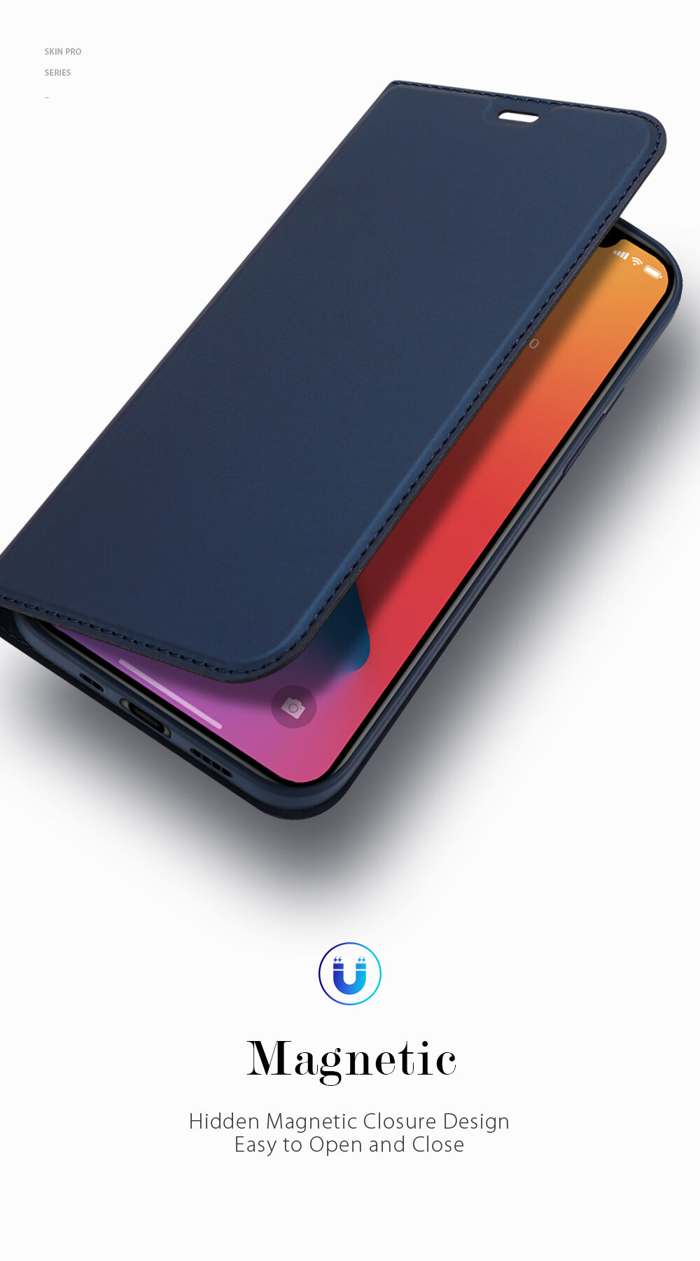DUX DUCIS flipové puzdro pre iPhone 12 mini - čierne