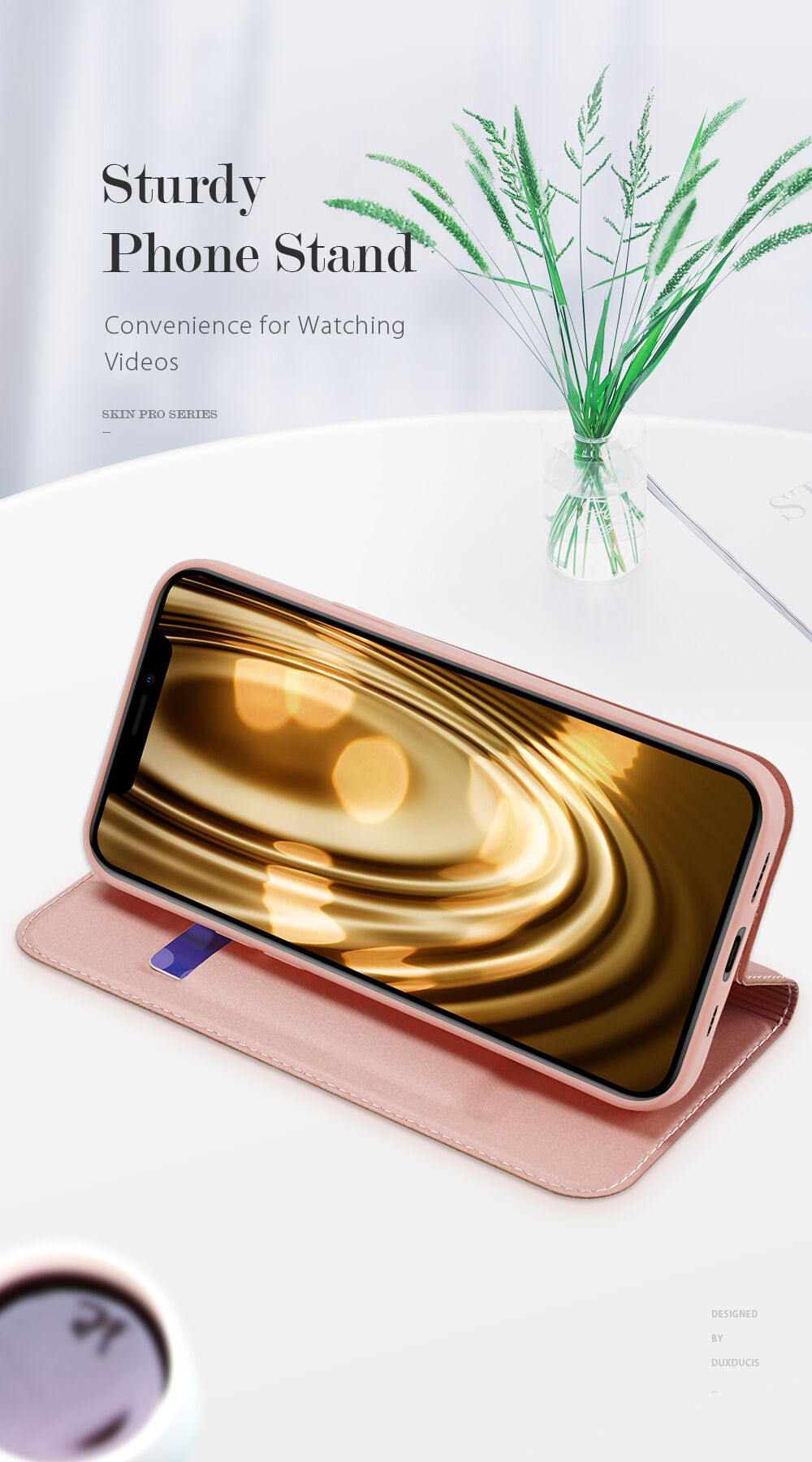 DUX DUCIS flipové puzdro pre iPhone 12 mini - čierne
