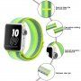 Nylonový remienok s prúžkami pre Apple Watch Ultra 49mm / 46mm / 45mm / 44mm / 42mm - neónovo zelený