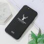 Matný kryt jeleň a citát z mäkkého plastu pre iPhone 6 - čierny