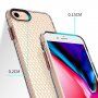 Transparentný kryt so štruktúrou včelieho plástu pre iPhone 6 / 6S / 7 / 8 - číry