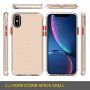 Transparentný kryt so štruktúrou plástu pre iPhone X / XS - čierny