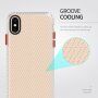 Transparentný kryt so štruktúrou plástu pre iPhone X / XS - čierny