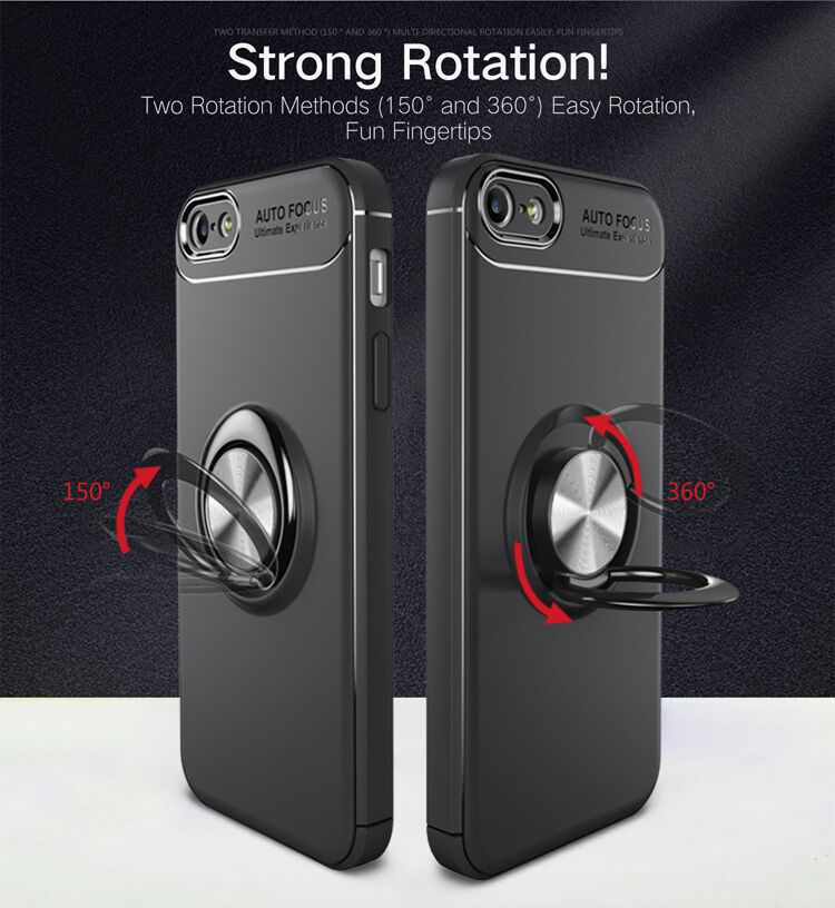 Kryt s kovovým stojančekom vhodný do magnetických držiakov pre iPhone 5 / 5S / SE (2016) - čiernomodrý