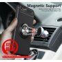 Kryt s kovovým stojančekom vhodný do magnetických držiakov pre iPhone 5 / 5S / SE (2016) - čiernomodrý