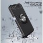 Kryt s kovovým stojančekom vhodný do magnetických držiakov pre iPhone 5 / 5S / SE (2016) - čiernomodrý