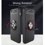 Kryt s kovovým stojančekom vhodný do magnetických držiakov pre iPhone 5 / 5S / SE (2016) - čiernosivý