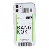 Kryt z mäkkého plastu so vzorom letenky pre iPhone 12 mini - Bangkok