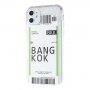 Kryt z mäkkého plastu so vzorom letenky pre iPhone 12 mini - Bangkok