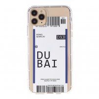 Kryt z mäkkého plastu so vzorom letenky pre iPhone 12 Pro Max - Dubai