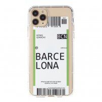 Kryt z mäkkého plastu so vzorom letenky pre iPhone 12 Pro Max - Barcelona