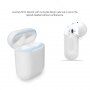 Praktická súprava pre AirPods 1 / 2: šnúrka proti strate + silikónový obal + pracka s príchytkou + kryty slúchadiel - biela