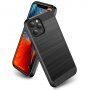 Odolný kryt pre iPhone 12 / 12 Pro – brúsená textúra - čierny