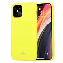 Goospery lesklý kryt z mäkkého plastu pre iPhone 12 Pro Max - neónovo žltý
