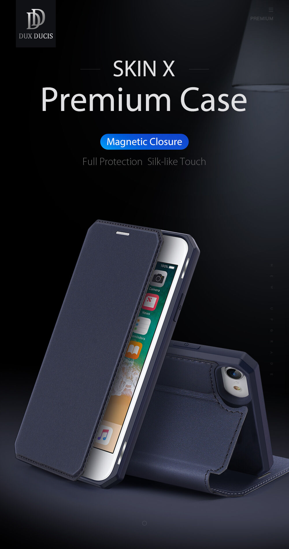 Dux Ducis peňaženkové puzdro pre iPhone 7 / 8 / SE (2020/2022) - čierne