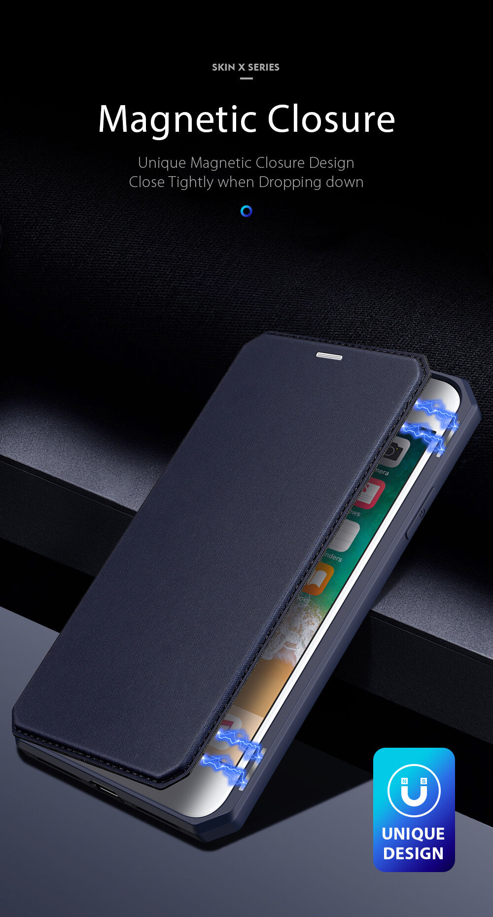Dux Ducis peňaženkové puzdro pre iPhone 7 / 8 / SE (2020/2022) - čierne