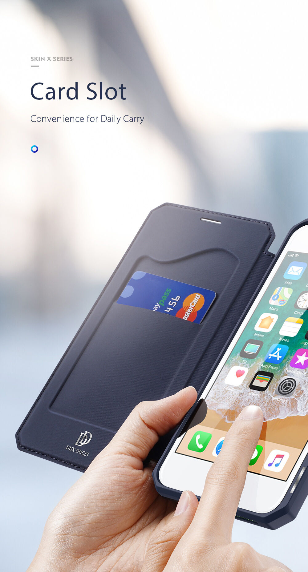 Dux Ducis peňaženkové puzdro pre iPhone 7 / 8 / SE (2020/2022) - čierne