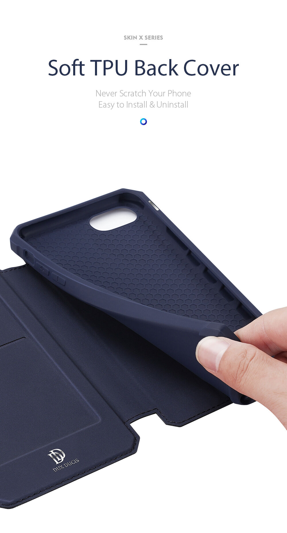 Dux Ducis peňaženkové puzdro pre iPhone 7 / 8 / SE (2020/2022) - čierne