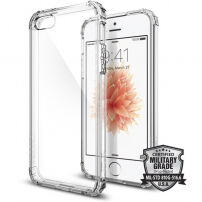 Spigen Crystal Shell ochranný polykarbonátový kryt pre Apple iPhone SE (2016)/5S – číry