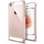 Spigen Crystal Shell ochranný polykarbonátový kryt pre Apple iPhone SE (2016)/5S – číry ružový